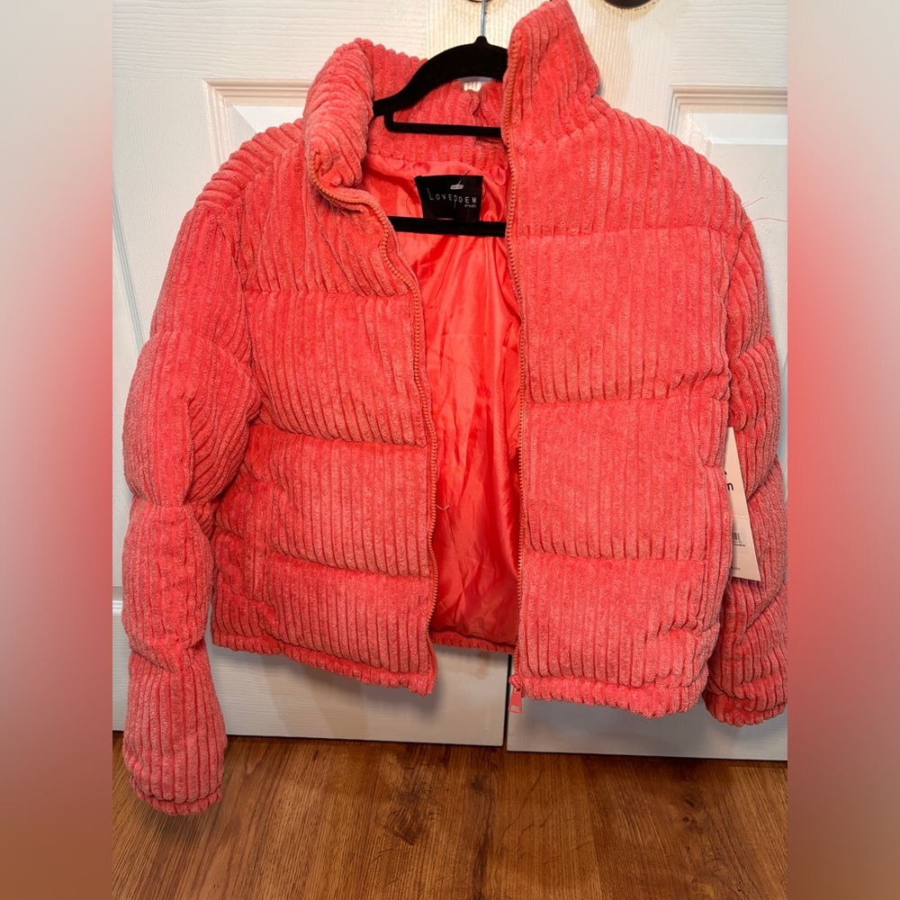 Size small women's Love Poem corduroy/puffy Jacket